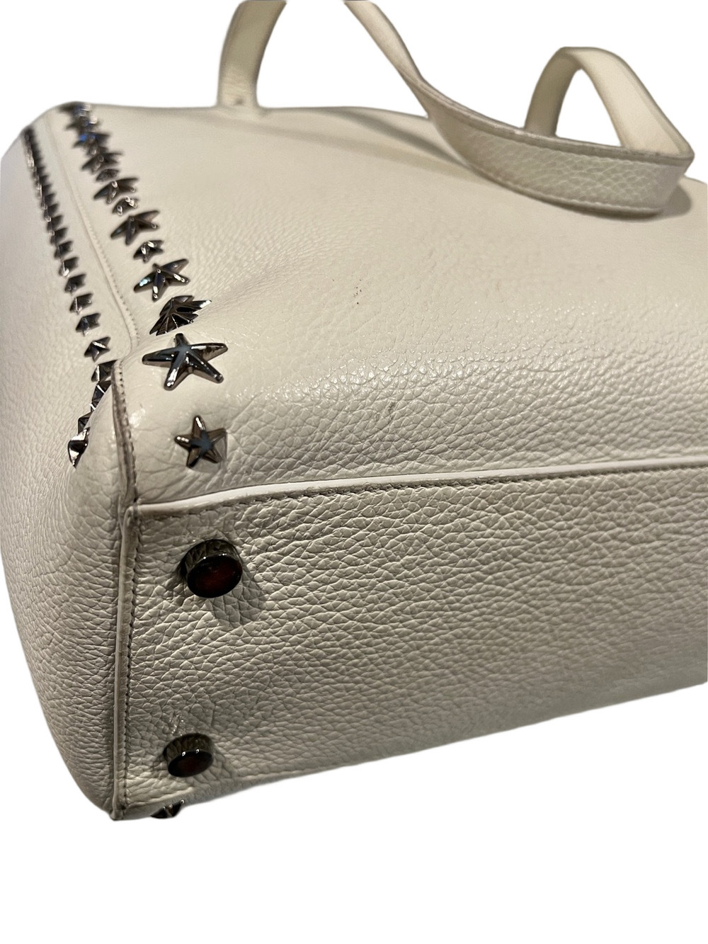 Jimmy Choo White Star Large Leather Tote - Picture 17 of 17